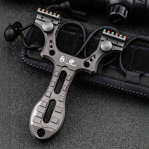 汉道洛克弹弓快压弹叉高精度高压扁皮传统弓户外成人竞技弾架玩具