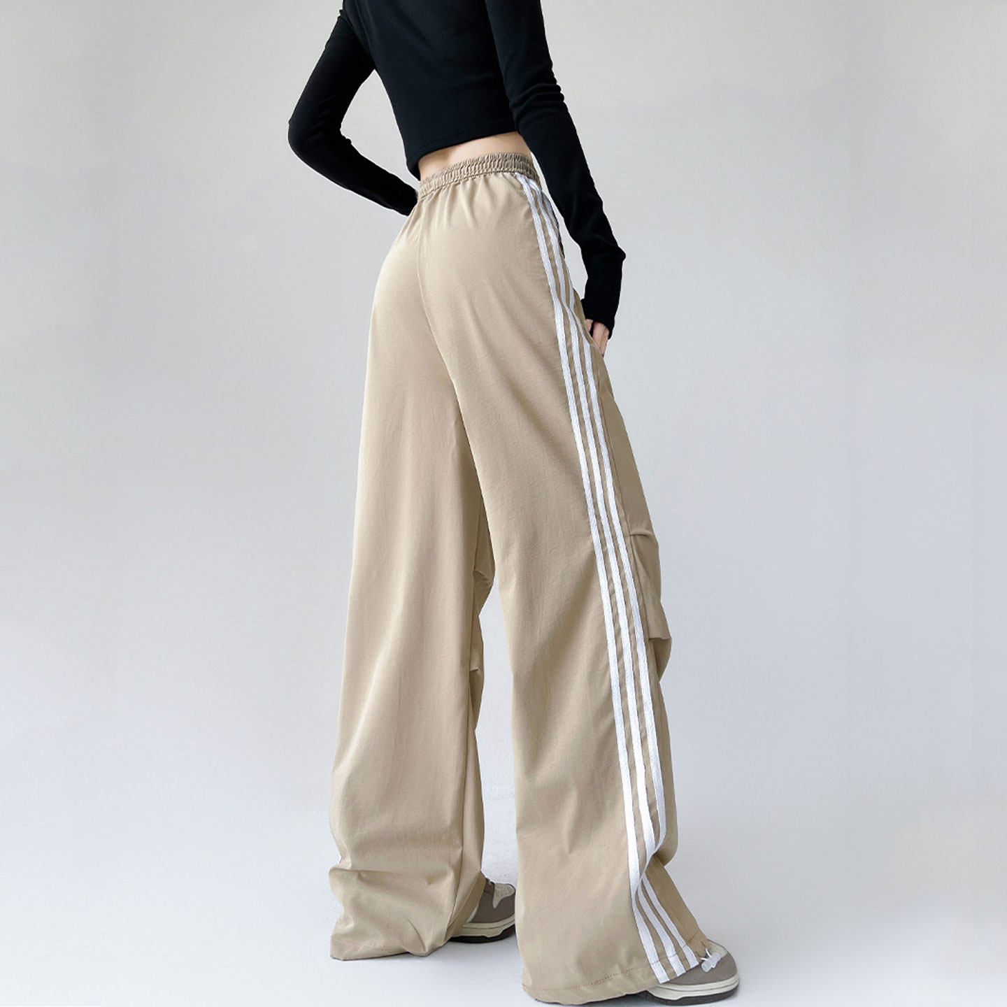 zumba舞蹈服爵士舞新款跳舞长裤速干束脚宽松健身工装裤女夏薄款