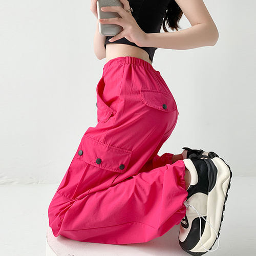 尊巴裤子zumba舞蹈服2026新款长裤速干宽松运动健身美式工装裤女