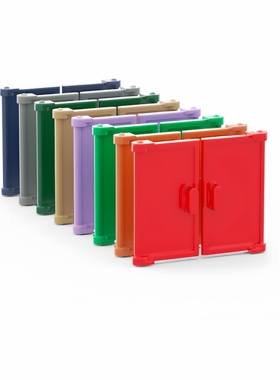 乐高LEGO 6546 60614 1x2x3窗叶 深灰 深米 中紫 红色 深橙色