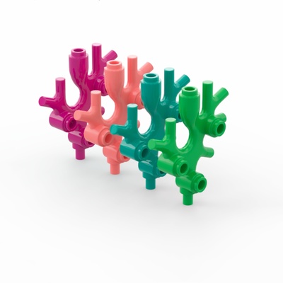 乐高49577植物茎叶珊瑚海藻