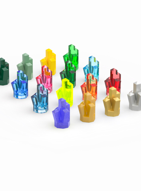 LEGO乐高 30385晶体矿石 水晶 透明红 透明亮绿 透明浅蓝 珍珠金