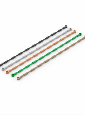 乐高LEGO 2630 1x21 带接头软管 橡胶材质 黑色 白色 中肉色