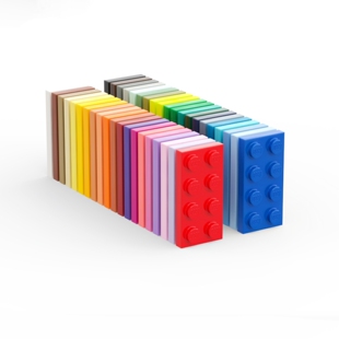LEGO乐高 3020 2x4基础板 黑白 深灰 浅灰 红黄 蓝绿 米棕 橙紫粉