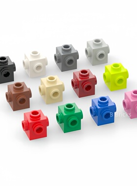 乐高LEGO 4733 1x1 四侧带转接凸点砖 黑色白色深灰浅灰浅绿米