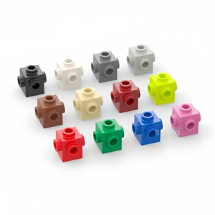 乐高LEGO 4733 1x1 四侧带转接凸点砖 黑色白色深灰浅灰浅绿米