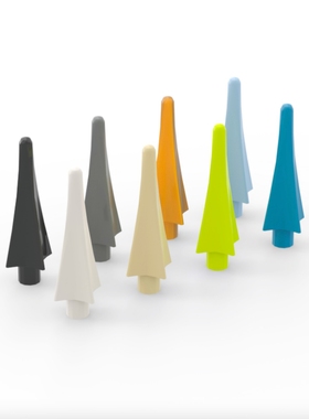 乐高LEGO 24482武器矛头锋刃 黑白 深灰 米 珍珠金色