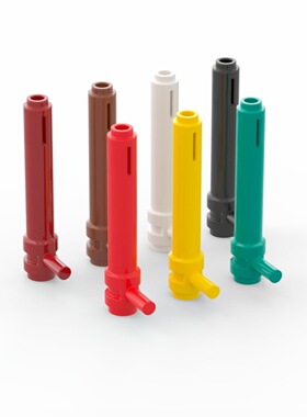 乐高LEGO 31509 87617 1x5 1/2 柄摩擦气缸 黑色 深红 红色 蓝绿