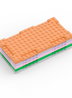 LEGO乐高 2629 8x16 厚底板 特殊板 浅灰色6417816中肉色 浅紫色