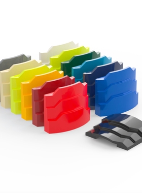 LEGO乐高 66955 1x4x3肩甲楔形件 机甲 深灰色 红色6301367 深绿