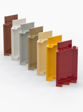 LEGO乐高 87421 3x3x6转角墙壁板 白色 深米 米色 红棕 深红 浅灰