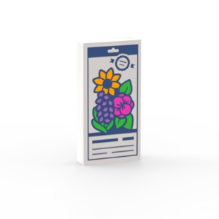 乐高LEGO 白色3069pb1326 1x2 植物简介说明印刷件 6520142