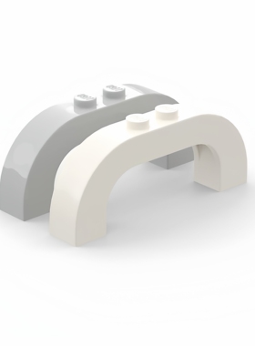 乐高LEGO 6183 24434 1x6x2弧形砖 白色4250208 浅灰色4211751