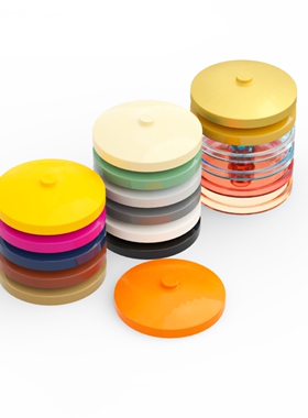 乐高LEGO 3960 35394 4x4圆盘碟件 酒红 红棕 白色 橙色 透明红