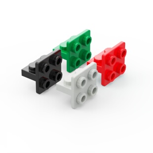 LEGO乐高 7674 2x2 顶部带凸点支撑件 黑色 浅灰 红色 绿色