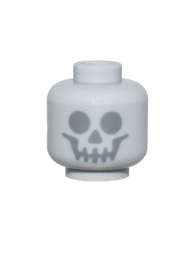 LEGO乐高 浅灰色3626cpb0098 骷髅人仔表情头