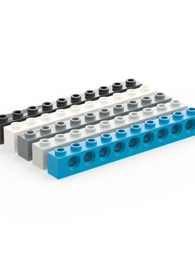 LEGO乐高 2730 1x10 带9孔砖 浅灰色4211374 白273001 黑色 深灰