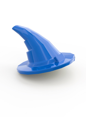 乐高LEGO 蓝色 6131 6408141 魔法师帽子 巫师帽 尖帽子 头饰配件