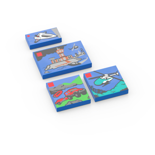 LEGO乐高 黄色标志运输车60440印刷件 3069 3068 36603