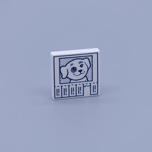 LEGO乐高 零配件 白色3068 2x2 小狗印刷光面板