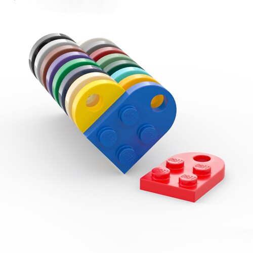 乐高31762x2单侧圆带孔板