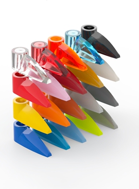 乐高LEGO x346 41669 生化 牙齿 眼睛 黑色 亮粉色 橙色