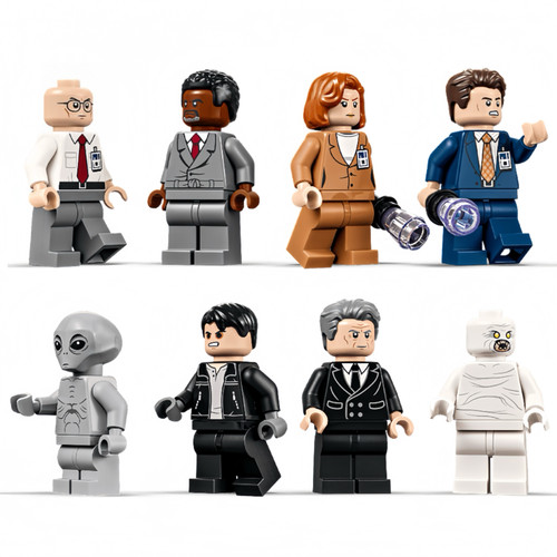 LEGO乐高 IDEAS系列21369 X档案人仔 外星人 X先生 穆德 丝科莉