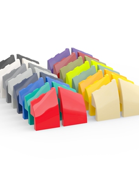 LEGO乐高 80177 80178 2x3 弧面砖 白色 红色 浅灰 深灰 米色