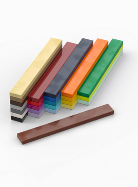 LEGO乐高 4162 1x8 光面板 黑416226浅灰4211481红深灰蓝米棕绿