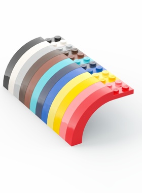 乐高LEGO 6060 15967 30935 1x6x3 弧形砖 拱形砖 深蓝红棕黄色蓝