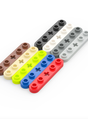 LEGO乐高 32124 50029 1x5中间带轴孔板 黑白 红棕 浅灰 蓝 红