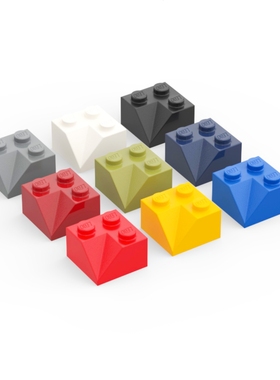 乐高LEGO 3046a 2x2内转角 切角斜面砖 黑4218890 深蓝 深红 深灰