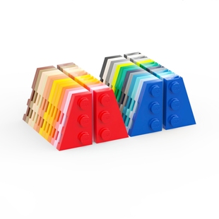 乐高LEGO 43723 43722 3x2楔形板 黑白 深灰 浅灰 红黄 绿蓝 深红