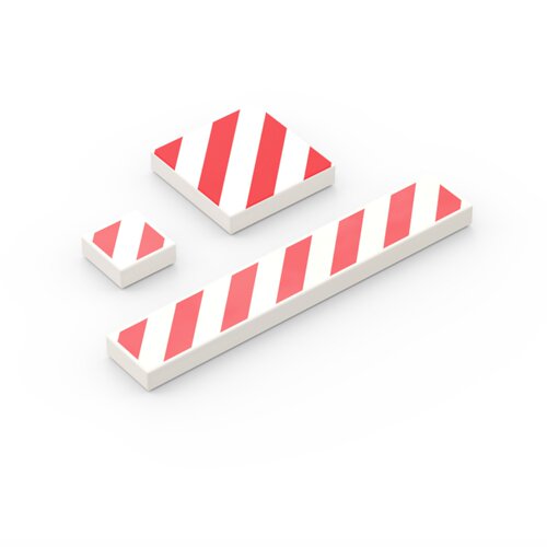 乐高LEGO 3070pb361 3068pb2459 6636pb352警示牌 路障印刷光面板