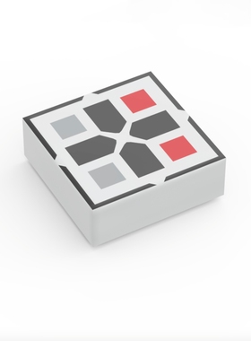 LEGO乐高 浅灰色3070pb096 6133883 1x1 方向键盘印刷件