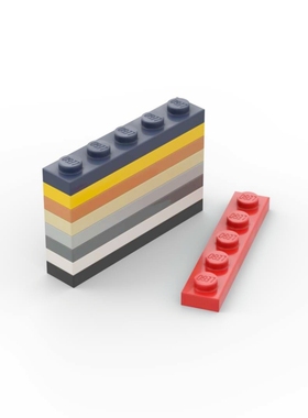 乐高 LEGO 78329 1×5基础板 黑色 白色 深灰色 浅灰 米色 中肉