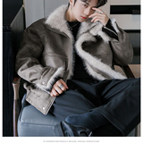 MY206P150冬季韩系加绒加厚毛领潮牌外套休闲高级感麂皮绒棉服男，男装棉衣，星座1115（原A403）