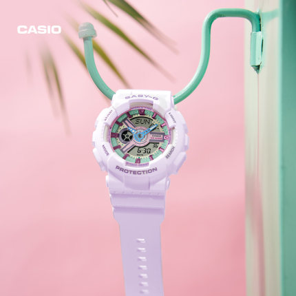 casio旗舰店BA-110XPM幻彩精灵运动防水手表女卡西欧官方BABY-G