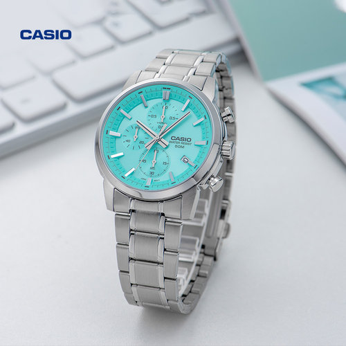 卡西欧潮流金属商务男表