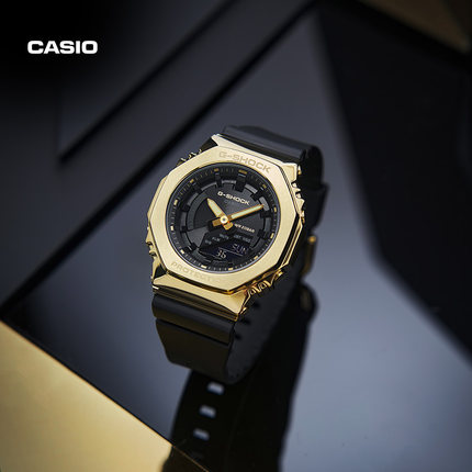 【礼物】卡西欧旗舰店GM-2100黄金时代新黑金时尚手表男 G-SHOCK