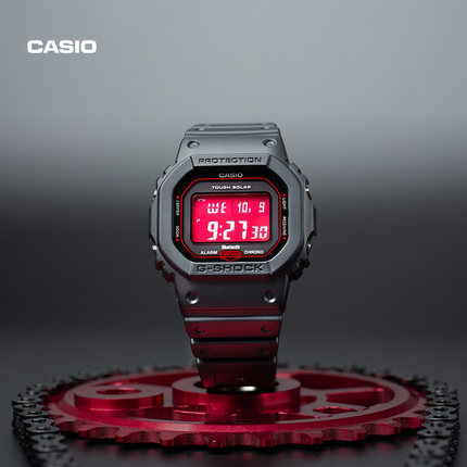casio旗舰店小血屏GW-B5600AR小方块潮流运动石英手表男 G-SHOCK