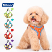 抖音热卖 狗背带小型犬遛狗绳反光狗狗牵引绳 宠物胸背带背心式