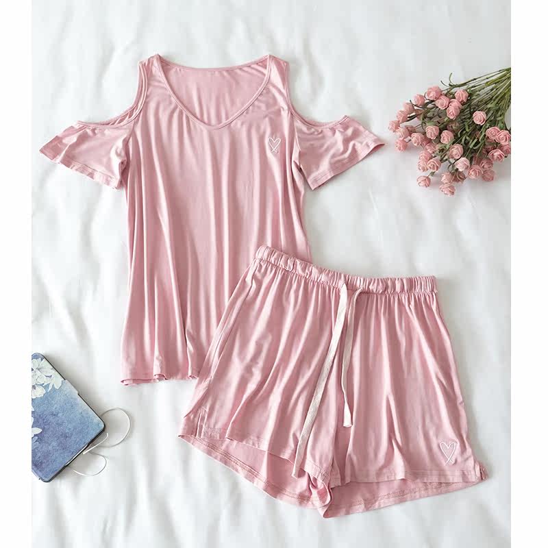 pajamas comfortable modal sexy strapless Simplicity Solid summer V-neck Short sleeved shorts Home Furnishings suitin the Lingerie/Men's underwear/Tracksuit , Pajamas/Home service package  category - from Buy2taobao.com to provide professional Taobao agent buy service