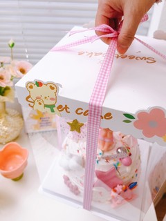 透明生日蛋糕盒6寸8寸10寸双层加高六寸八寸十寸蛋糕包装盒子定制