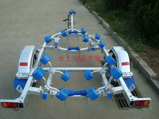 玻璃钢艇 橡皮艇 艇拖车 机动 RIB艇拖车3.3米冲锋舟拖车 冲锋舟