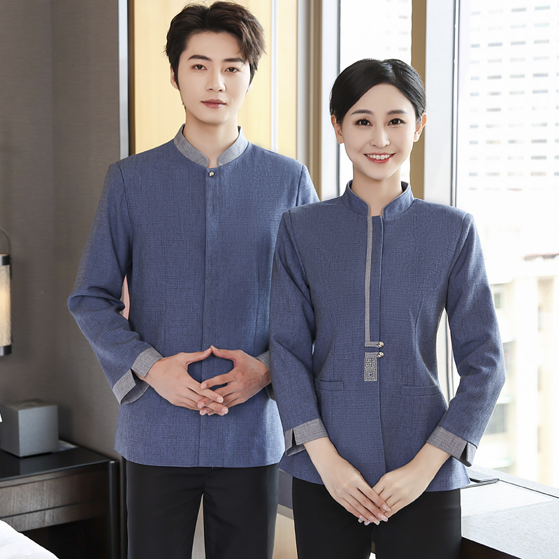 星级酒店客房服务员工作服清洁员