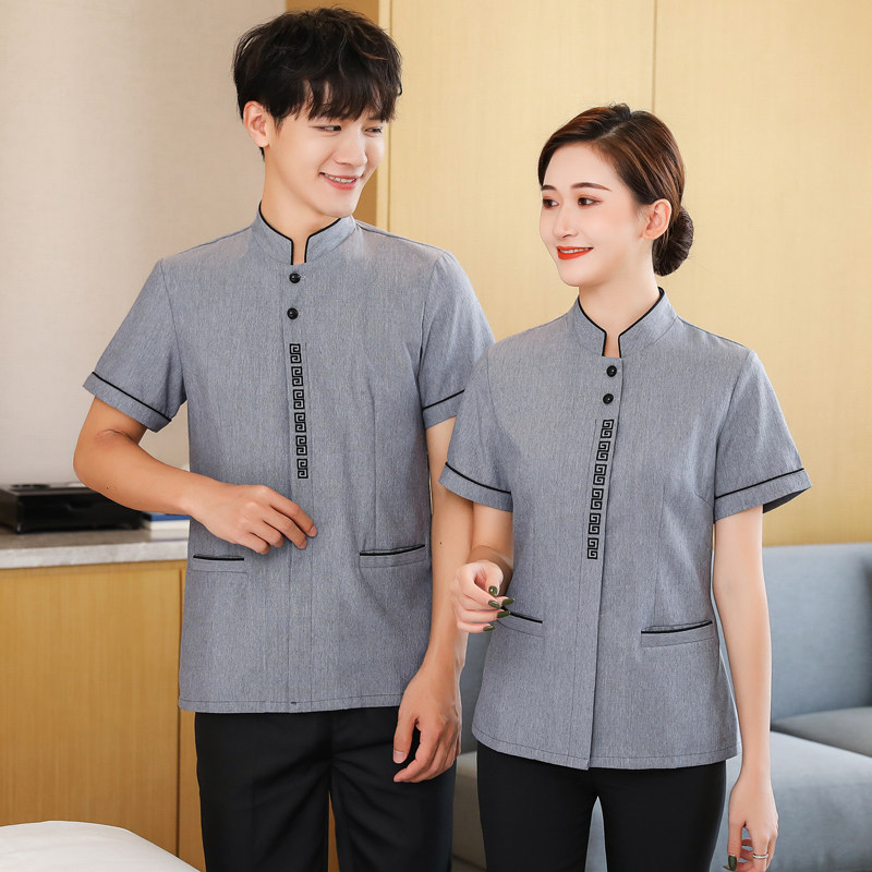 保洁工作服短袖女春夏款酒店宾馆客房物业保洁员pa清洁工阿姨服装
