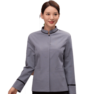 星级酒店保洁工作服秋冬装男女客房服务员医院楼层物业清洁工服装