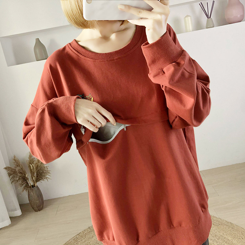 산후수유복 상의 봄 가을 나들이용 멋쟁이 수유 맨투맨 핫맘스타일 산후복 수유복
