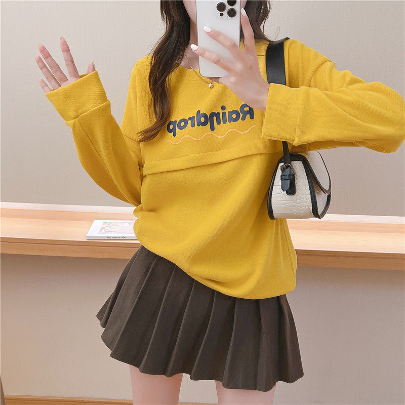 가을 외출시 더운 엄마들을 위한 수유복. 봄 가을에 입기 좋은 산후 수유 상의